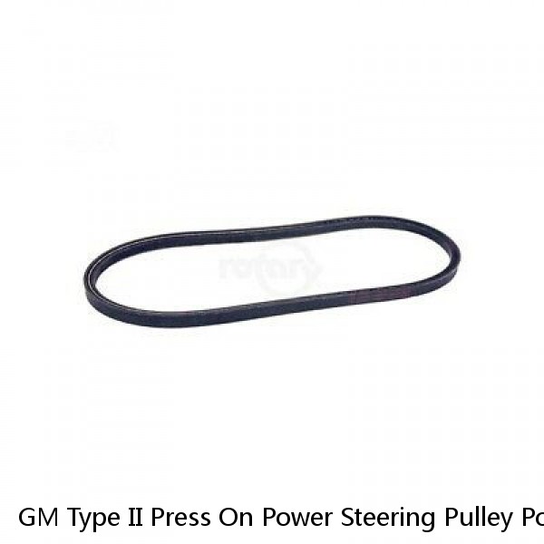 GM Type II Press On Power Steering Pulley Polished Aluminum V Belt Chevy #1 image